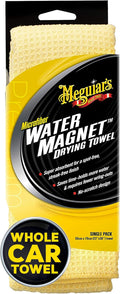Meguiar's Water Magnet Microfiber Drying Towel, Premium Car Wash Microfiber Towel That’s Super Plush, Water Absorbent & Scratch-Free Big Microfiber Towels for Cars, 1 Pack