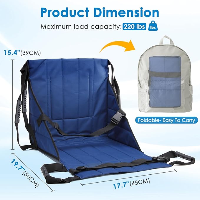 Transfer Sling For Elderly And Disabled Patient Lift Transfer Belt Board From Bed To Wheelchair Emergency Evacuation Chair Pad Home Portable Stair Assist Devices Car Slide Board For Transferring