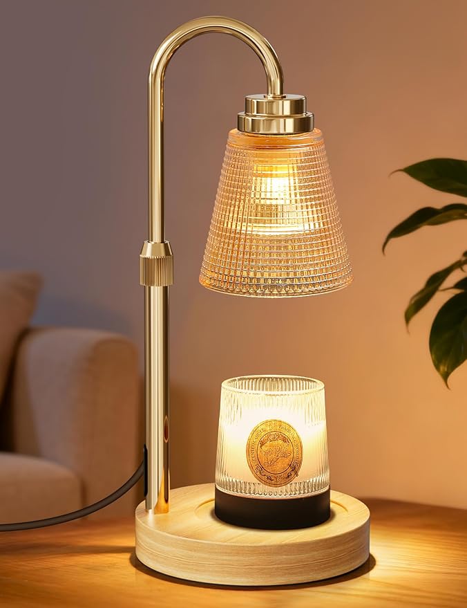 Candle Warmer Lamp with Timer Dimmable, Adjustable Height Wax Melts Warmer for Jar Candles, Housewarming, Birthday, for Women and Mom, Home Decor