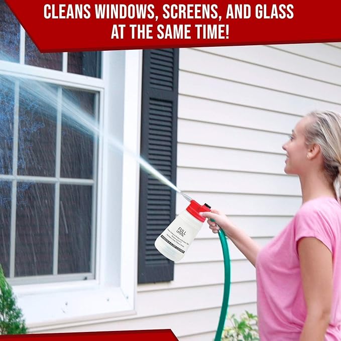 Full Exterior Refill Kit – Crystal Powder Outdoor Cleaner Packets, 16 oz, Each 4 oz Bag Makes Up to 640 fl oz, Non-Toxic, No Scrub, No Rinse Cleaning Solution