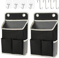 Hanging Basket for Organizing, Wall Organizer with Pockets and Over The Door Organizer，Can for Home, Closet, Office and Camper (Black2)