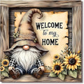 Stamped Cross Stitch Kits for Adults - Gnome Embroidery Kits for Beginners Adults,11 CT Patterns Dimensions Counted Cross Stitch Kits for Adults Arts Craft 13.8x13.8 inch