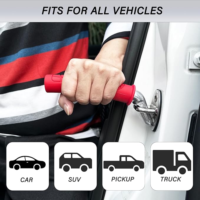 2 Pack Car Handle Assist for Elderly - Vehicle Support Handle - Auto Grab Bar Cane Support Aid - For All Vehicles - Portable Assistive Device for Seniors, Handicapped - Best Gifts For Elderly