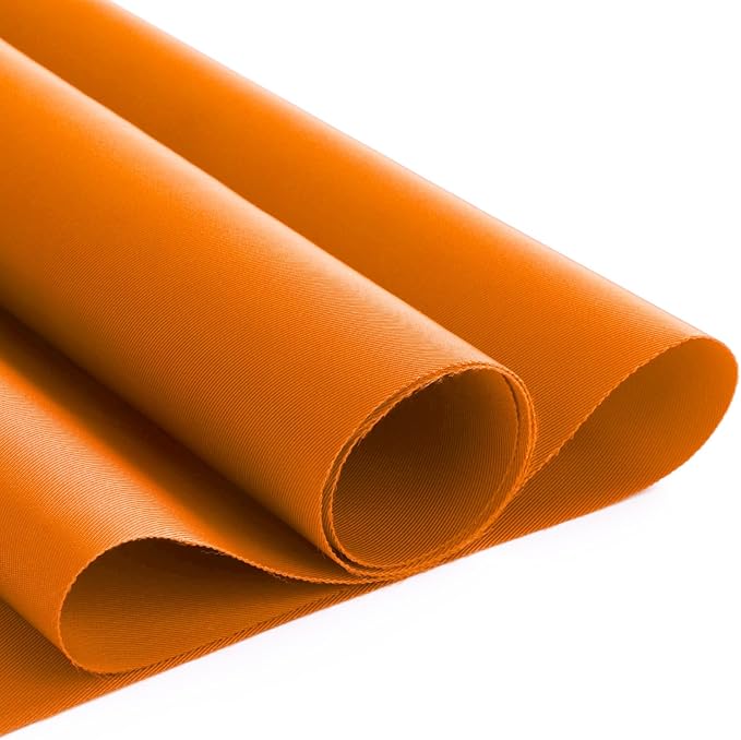 Nylon Fabric, 58"W 420D Waterproof Fabric 2 Yard Ripstop Nylon Material Outdoor Upholstery Twill Sewing Material for Patio Chair, Lining, Cushion, Purse, Tote Bag, Tent, Tarp Cover, DIY Project Orange