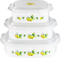 Reston Lloyd Nesting Microwave Containers, Set of 3, Adjustable Steam Vents, Airtight, Meal Prep, BPA-Free Plastic- Freezer & Dishwasher Safe, Cookware & Food Storage, Anyday Cookware, Fresh Lemons