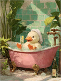 Reivworl Duck Diamond Art Kits for Adults, Duck Diamond Painting Kits, 5D Gem Art Kit for Gifts and Home Interior Decor 12x16 Inch