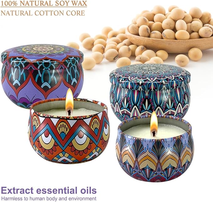 Scented Candles - Long Lasting 2oz Candles in a Pack of 9. Create a Cozy and Relaxing Atmosphere with Our Fragrant Candles That Burn for 120 Hours. Perfect for Any Occasion or as a Gift.