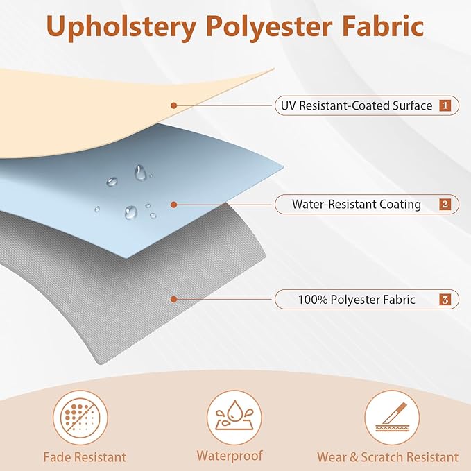 OTOEZ 600D Waterproof Canvas Fabric by The Yard, Fade & UV Resistant Outdoor Upholstery Material 58" W Water Resistant Cordura Polyester Fabric for Marine Boat Awning Tent Chairs DIY, 3 Yards Orange