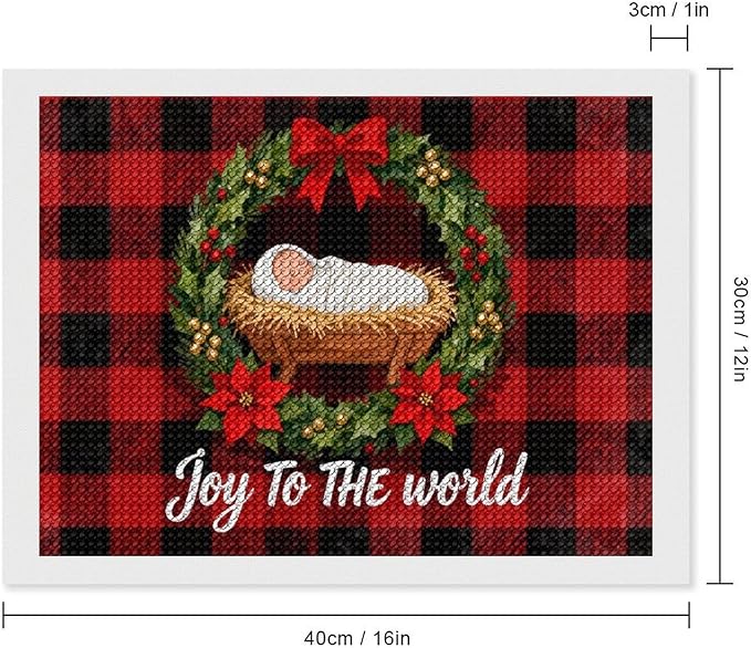 AIVKIEJK Diamond Painting Kits for Adults - Faith Christmas World Joy Painting DIY 5D Full Drill Diamond Dots Paintings with Diamonds Gem Art and Crafts Home Decor 12"x16"