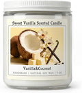 Homsolver Creamy Vanilla Coconut Scented Candle, Natural Soy Candles with 50+ Hours Burn Time, Anniversary Birthday Gifts for Women, Mothers Day Gifts for Mom Wife Her, Warm & Soft Home Fragrance