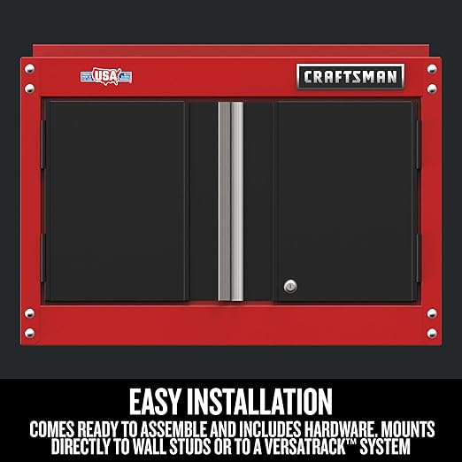 CRAFTSMAN Garage Storage Cabinet, Metal, Wall Mounted, 2-Door (CMST21802RB)