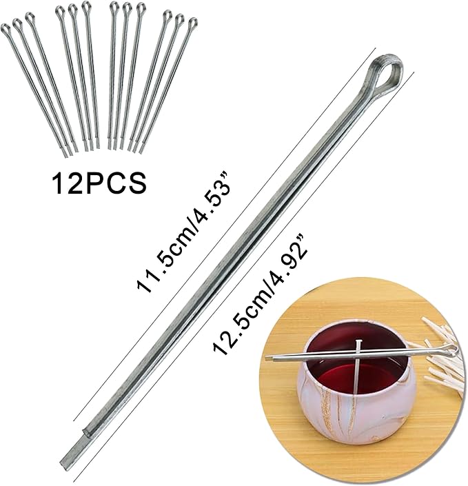 Candle Wick Holders, One Clip Centering Device, Centering Tool for Candle Making (Pack of 12)