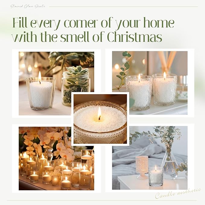 MTLEE Pearled Candle 4.4 lb Eucalyptus Scented Sand Candle Wax Kit Valentines Day Gift for Women Lover with Wrap Box 100 Wicks White Beaded Wax Gift Set for Valentine's Day Wife Couples Mother