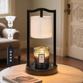 GyroVu Candle Warmer Lamp with Timer, 3-Level Dimmable Electric Candle Lamp with Linen Shade, 50W Wax Melt Warmer for Scented Wax, Gift for Women,Mom,House Warming & Home Decor