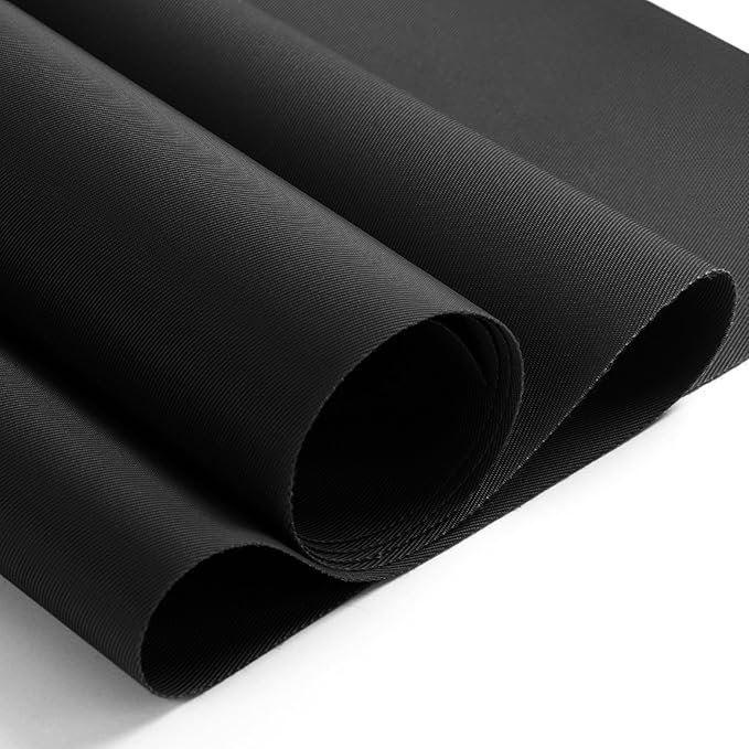 Nylon Fabric, 58"W 420D Waterproof Fabric 3 Yard Ripstop Nylon Material Outdoor Upholstery Twill Sewing Material for Patio Chair, Lining, Cushion, Purse, Tote Bag, Tent, Tarp Cover, DIY Project Black