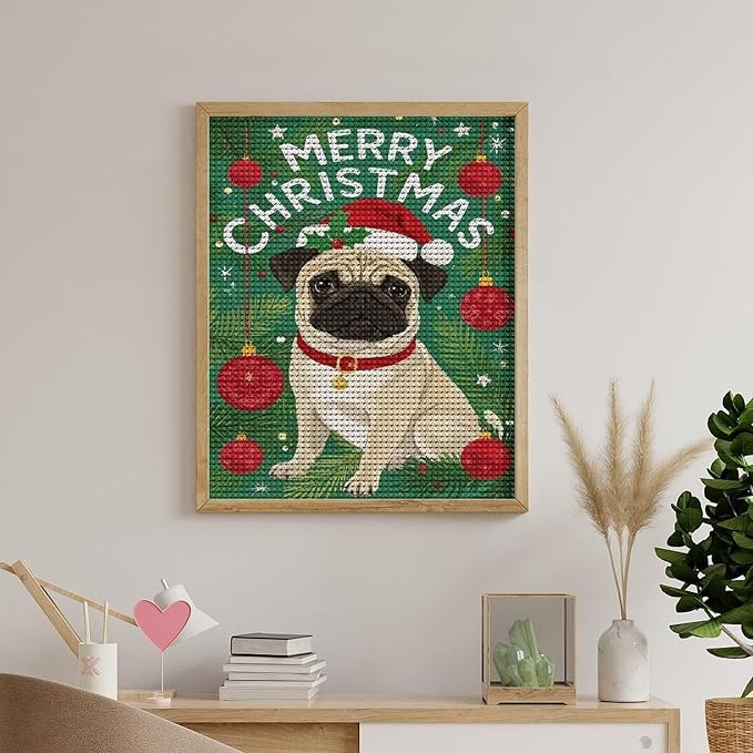 AIVKIEJK Diamond Painting Kits for Adults - Merry Christmas Painting DIY 5D Full Drill Diamond Dots Paintings with Diamonds Gem Art and Crafts Home Decor 16"x20"