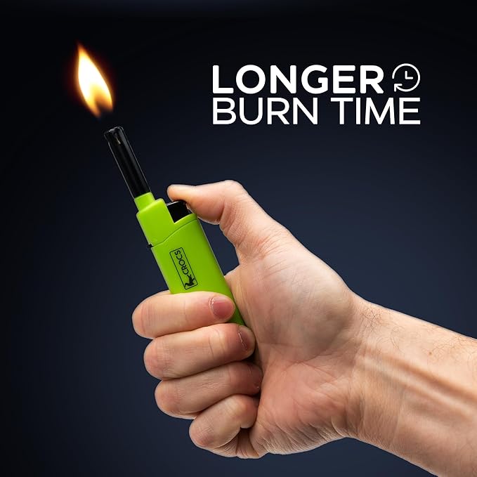 Crocs Candle Lighters - Easy Reach, Refillable, Long BBQ Lighters for Outdoor Use - Butane Refillable - 5 Pack