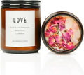 Love Spell Candles, Ritual, Soy Wax Crystal, Manifesting, Garnet, Rose Quartz, Pink Crystal Candles.(Love)