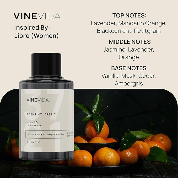 VINEVIDA [4 Oz] Inspired by: Libre (Women); Fragrance Oil for Candle Making and Soap Making - Premium Candle Scents for Soy Candles