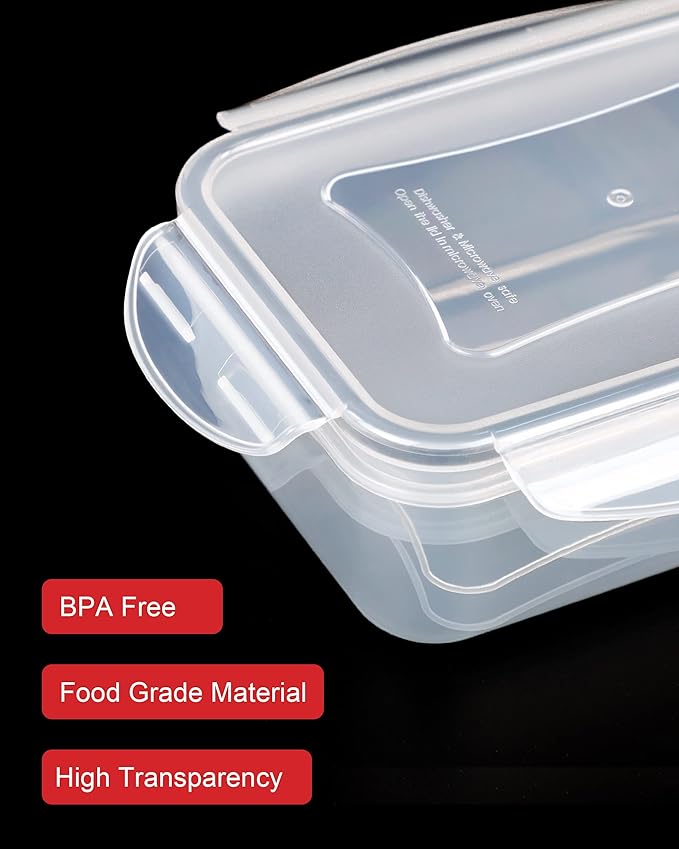 56 Pcs Large Food Storage Containers Set with Lids (28 Containers + 28 Lids), Airtight Plastic Storage Containers for Pantry & Kitchen Organization, BPA-Free, Leak-Proof