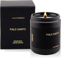 Lulu Candles | Palo Santo | Wood Wick | Luxury Scented Soy Jar Candle | Hand Poured in The USA | Highly Scented Long Lasting (8 Oz. Mason Jar)