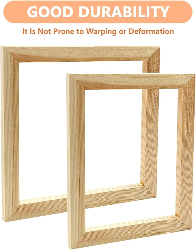 Wood Canvas Frames, Solid Wood Canvas Stretcher Bars Kits,Solid Wood Picture Frames for Oil Paintings,Prints,Posters,Wall Art Needlework,2 Pack(35 * 35cm/14 * 14")