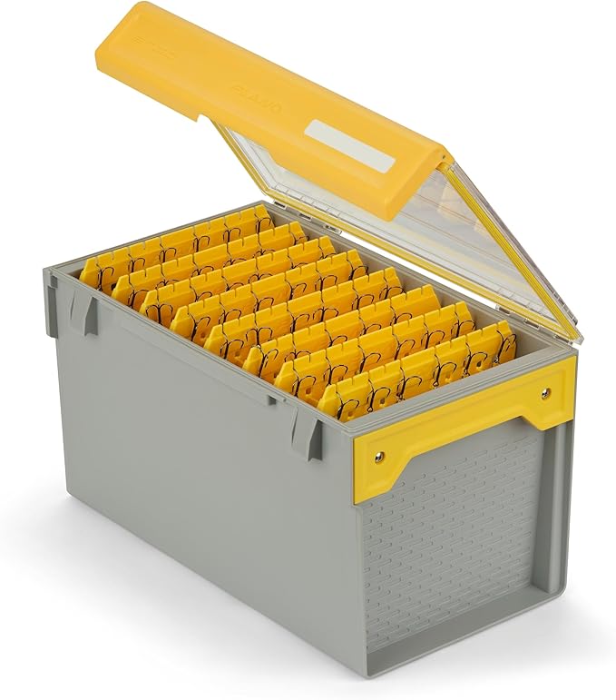 Plano EDGE Deep Hang Box, Stores 48 Crankbaits, with Rust-Preventive Rustricor, Dri-Loc Watertight Seal, WaterWick, DuraView Transparent Lid, Stackable Storage for Fishing Organization