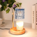 HAIDOLIANG Candle Warmer Lamp with Timer and Dimmer, Height and Brightness Adjustable,Glass Electric Wax Warmer with 2 Bulbs for Women Mom Gifts, Home Decor for Scented Jar Candles (Blue)