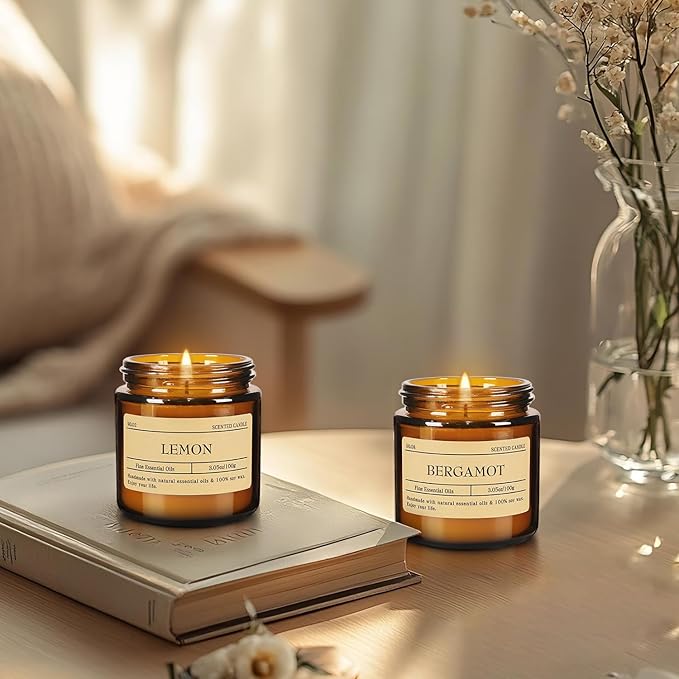 24-Pack 3.05oz Scented Candle Gift Sets - 12 scents Jars Natural Soy Wax for Women, Home Decoration and Elegant Occasions