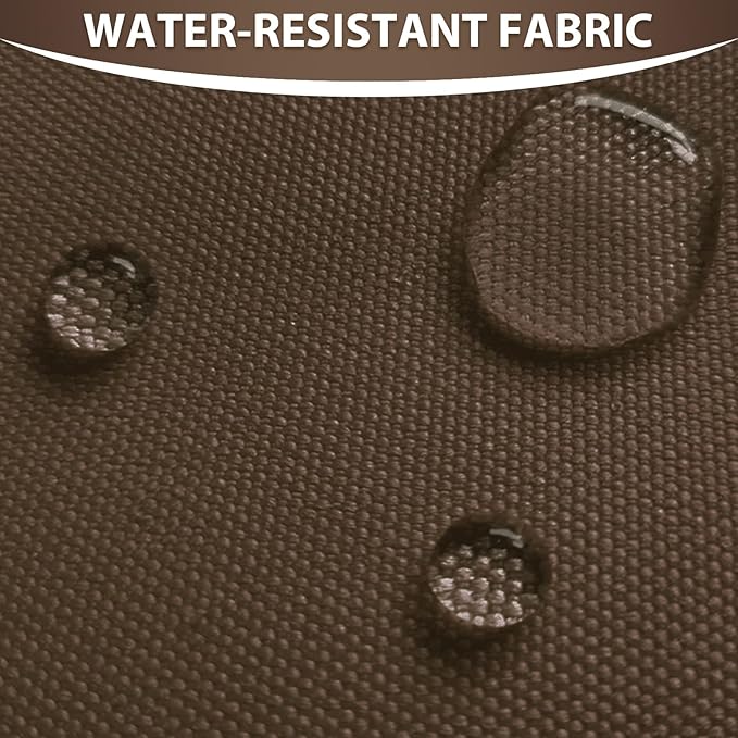 Waterproof Canvas Fabric by The Yard 58inch 600D Upholstery Material Polyester Fabric Outdoor Water Resistant Fabric for Sewing Chair Patio Cushion Purse Bag Interior, Pre Cut 5 Yard Brown