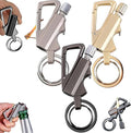 Permanent Match Infinity Lighter, Keychain Lighter with Multitool Keychain Bottle Opener, Waterproof & Reusable Infinity (Silver+Gold+Black)