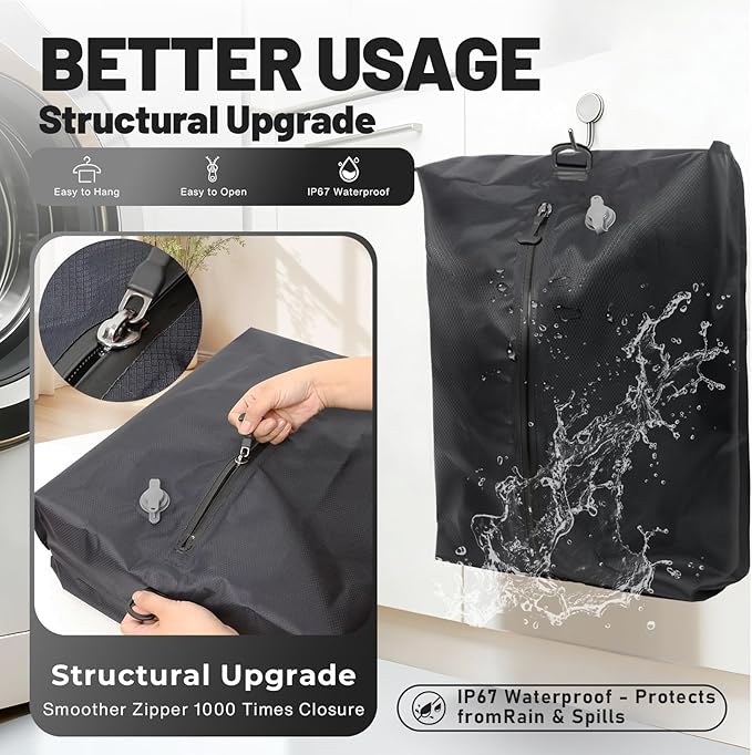 11-Pack Travel Vacuum Bags with Pump, 2×32L TPU IP68 Waterproof Seal Bags +9 PA+PE (3 Sizes) for Heavy Clothes, Winter Coats, Bedding, Basement, Luggage & Long Travel