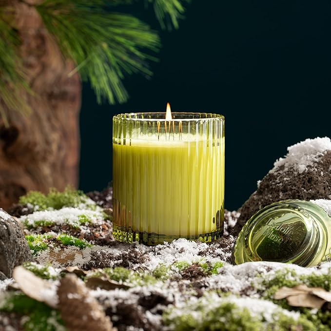LA JOLIE MUSE Starlit Golden Fir Scented Candle, Fir & Cedarwood Candle, Scented Candles for Home, Candle Gifts for Women & Men, Natural Soy Candles, 11oz, 60 Hours Burn Time