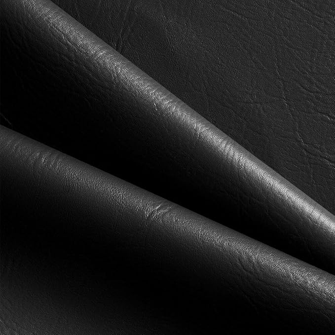 Ottertex Vinyl Fabric Faux Leather Pleather Upholstery 54" Wide by The Yard (10 Yard, Black)
