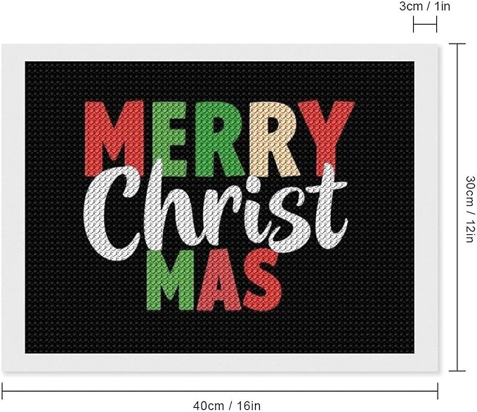 AIVKIEJK Diamond Painting Kits for Adults - Merry Christmas Painting DIY 5D Full Drill Diamond Dots Paintings with Diamonds Gem Art and Crafts Home Decor 12"x16"