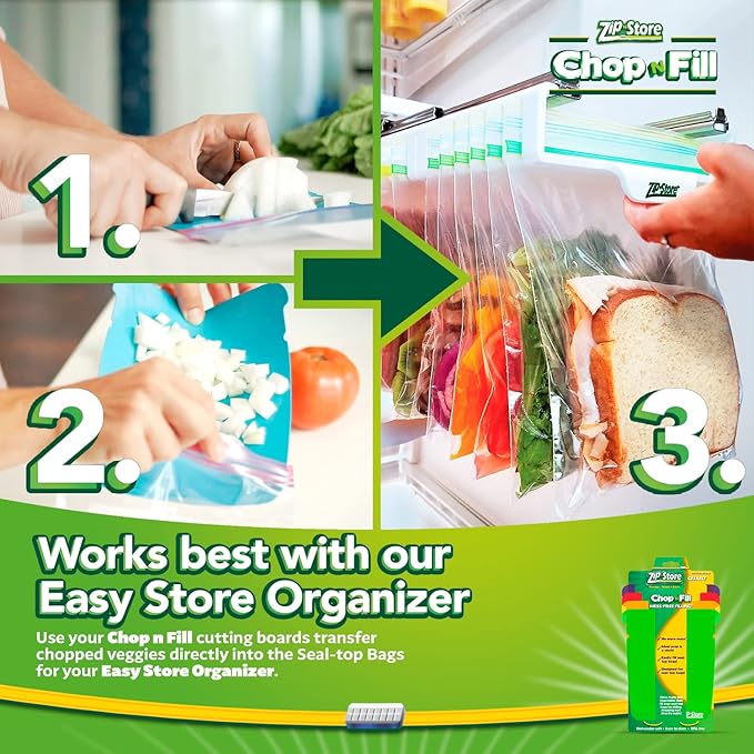 Chop n Fill - Flexible Meat Cutting Boards Set, BPA Free Plastic Chopping Board, Non Slip Mini Camping Cutting Mat, Dishwasher Safe - Perfect Chopping Boards for Kitchen - Set of 4