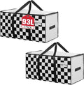Extra Large Moving Bags Heavy Duty Storage Bags with Zipper Handles, BETU 2 Pack Clothes Storage Totes Bins Packing Moving Boxes, Moving Supplies for College Dorm Essentials, Space Saving,White Plaid