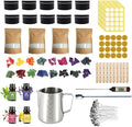 AXUANHUA Complete Candle Making Kits - Candle Making Kit for Adults - DIY Candle Making Supplies Include 10 Jars, 4 Soy Wax, 16 Dyes, 100 Candlewicks, 4 Scents & Many More - Arts and Crafts for Adults