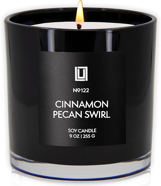 Lulu Candles | Cinnamon Pecan Swirl | Luxury Scented Soy Jar Candle | Hand Poured in The USA | Highly Scented & Long Lasting (9 Oz.)