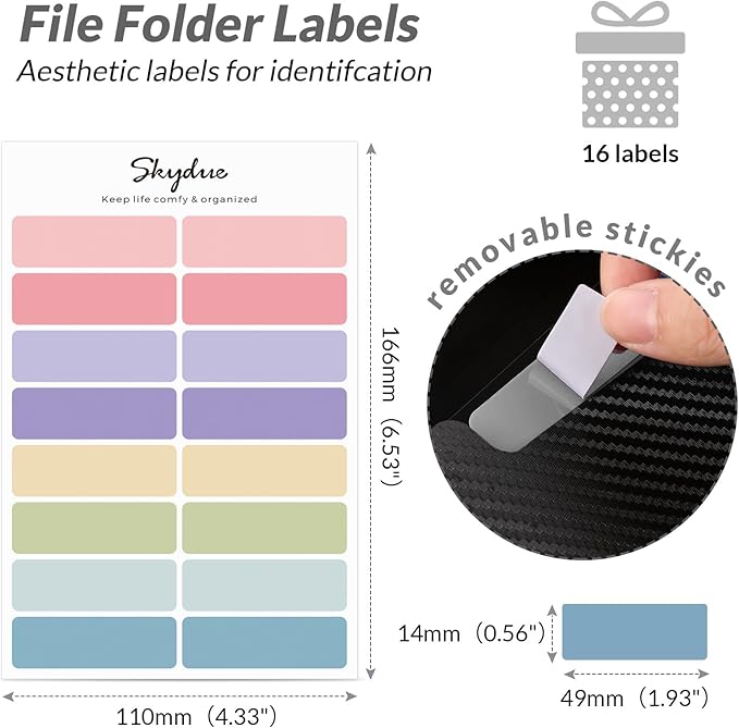 SKYDUE Expanding File Folder with 7 Pockets, Accordion File Organizer, Folders for Documents, Portable Receipt Paper Organizer, Letter Size Filing Folder School Office Supplies, Black