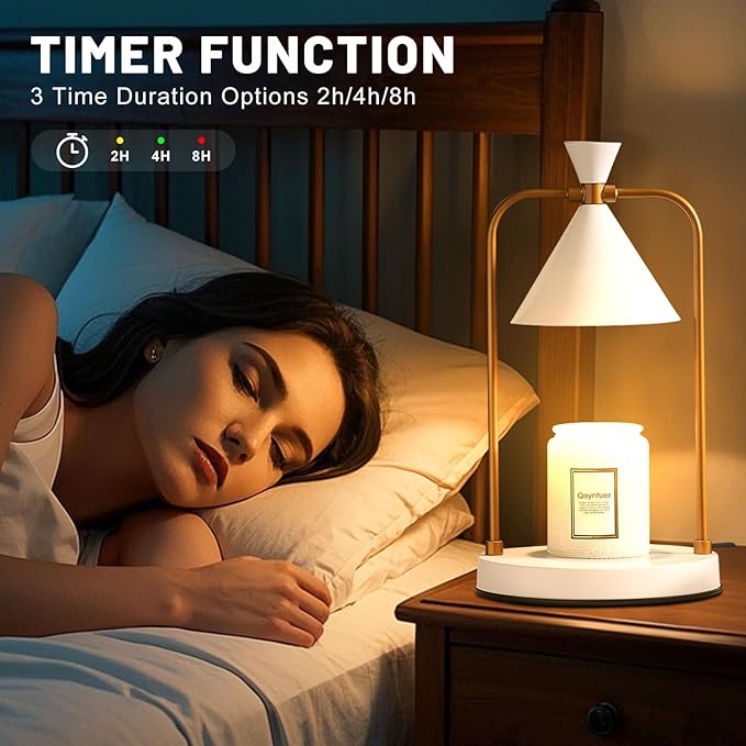 Candle Warmer Lamp with Timer Dimmer, Birthday Gifts for Women Mom, House Warming Gifts New Home Room Decor, Plug-in Operated Wax Melt Warmer for Scented Jar Candles