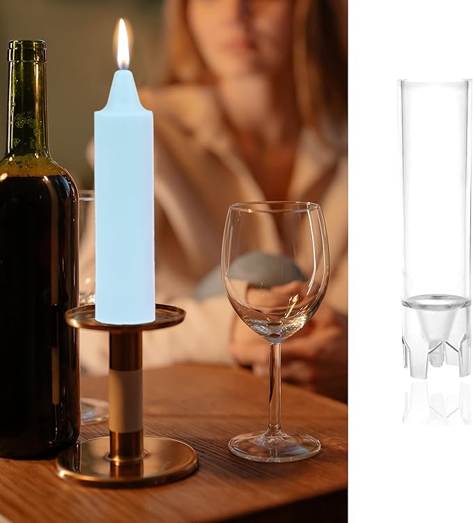 MILIVIXAY 1PC Pillar Candle Mold-Dia:1.5 inch,Height:6.0 inch - 30 ft. of Wick,Mold Sealer and a Wick Clip Included as a Gift - Plastic Candle molds for Candle Making.