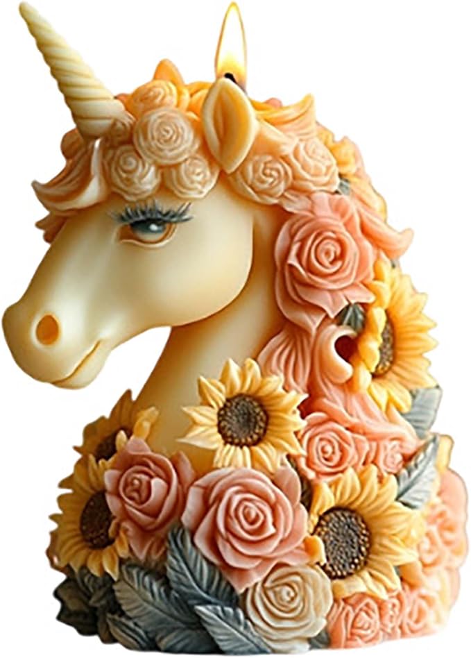 Horse Silicone 3D Flower & Rose Mold - Peony & Candle Making Molds for Resin, Clay & Soap Craft Supplies