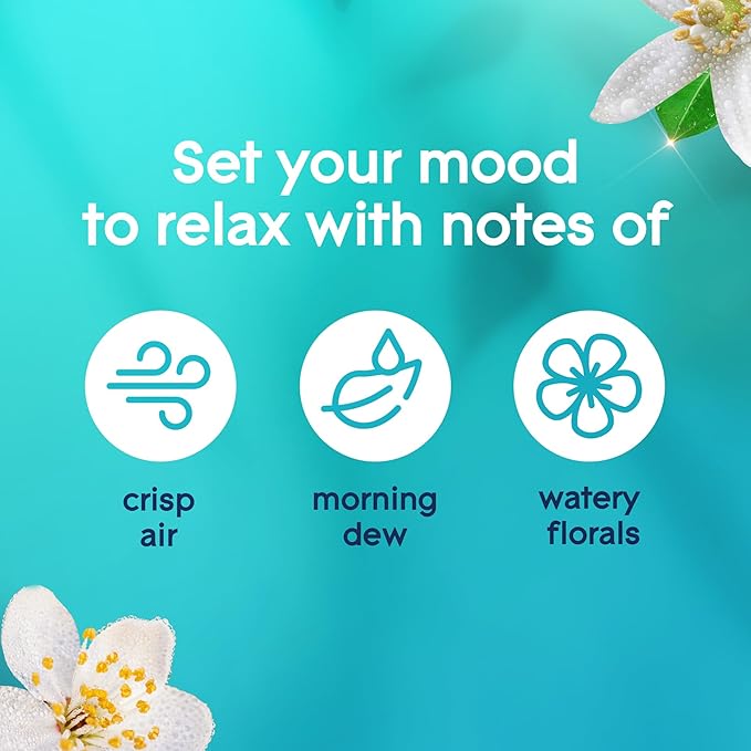 Glade 1-Wick Scented Candle Jar, Dewdrop Petals, Air Freshener Infused with Essential Oils, 4.08 Oz, 2 Count