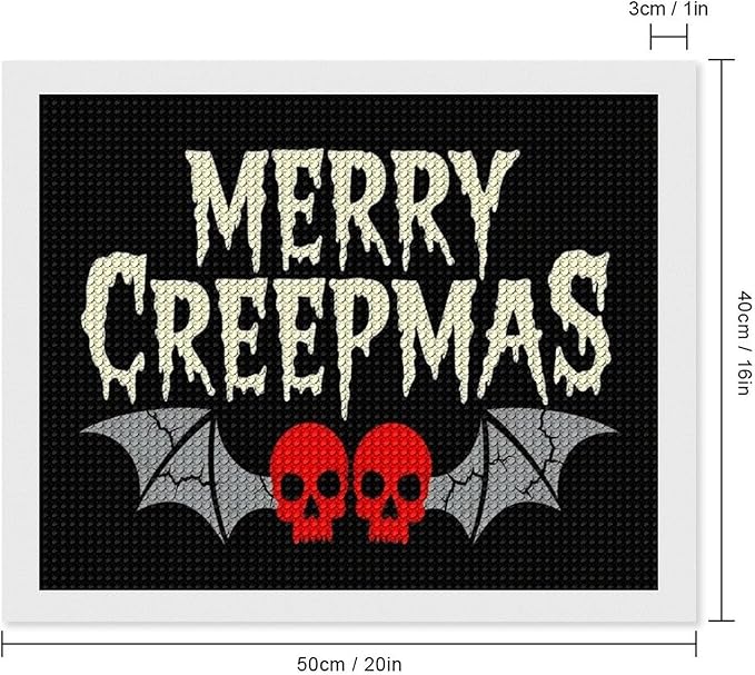 AIVKIEJK Diamond Painting Kits for Adults - Halloween & Christmas Gothic Ghost Christmas Painting DIY 5D Full Drill Diamond Dots Paintings with Diamonds Gem Art and Crafts Home Decor 16"x20"