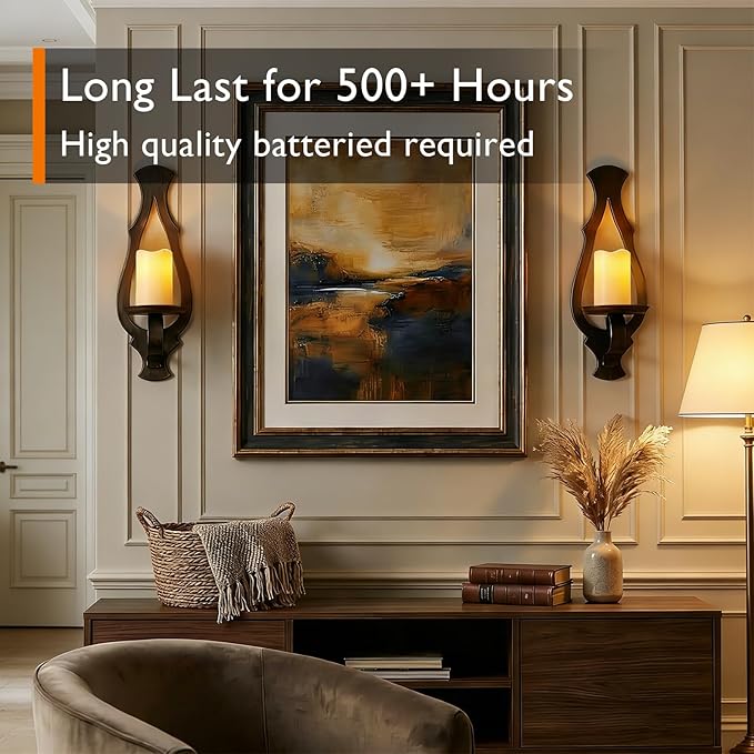 Homemory 3"x5" Flameless Candles, Outdoor Waterproof, Battery Operated LED Pillar Candles with Remote Control and Timer, Plastic, Long Lasting