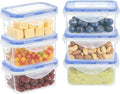 KIGI Multi-Pack Small Plastic Food Storage Containers Set, BPA-Free Plastic, Airtight Lids, Leakproof for Meal Prep, Snack & Lunch, Mini Bento Box, 6 oz / 0.75 Cup, 12 Piece Set