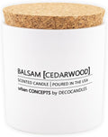 Urban Concepts by DECOCANDLES - Balsam & Cedarwood Highly Scented Candles for Home - Hand Poured in USA (9 Oz. Cork)