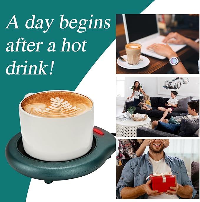 ASAWASA Candle Warmer for Large Jar, Coffee Mug Warmers, Safely Releases Scents Without a Flame, Melt The Candle Quickly, Enjoy Your Warm Coffee Tea. Gifts for Festival Birthday Women Men Mom Dad