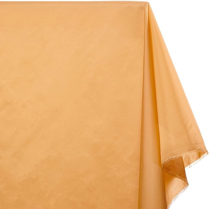 Ottertex Nylon Ripstop Fabric PU Coated 70 Denier 1.9oz 62/63" Wide Waterproof Tent Water Repellent Dustproof Airtight Inflatable Flag Tarp Cover Excellent Fabric for Kites (5 Yard, Gold)